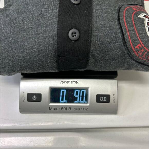 NFL Team Apparel Mens Atlanta Falcons Long Sleeve Hooded Shirt XLT Gray - Picture 9 of 9